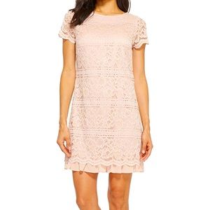 Vince Camuto lace shift dress - Blush Pink Size 14